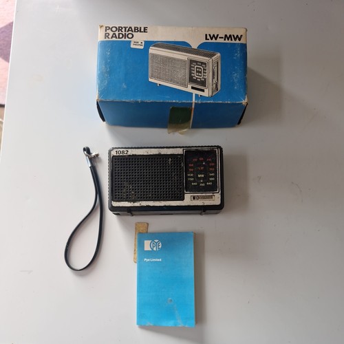 Vintage boxed pye 1082 radio - boxed,