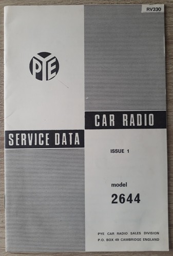 Pye 2644 car radio service - pye,