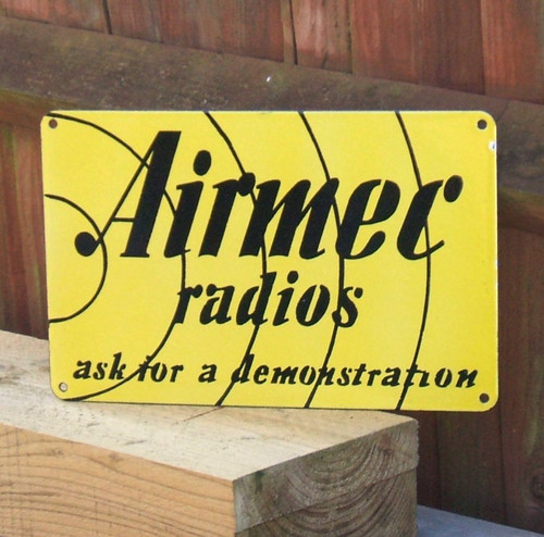 Enamel sign airmec radios - airmec, radios,